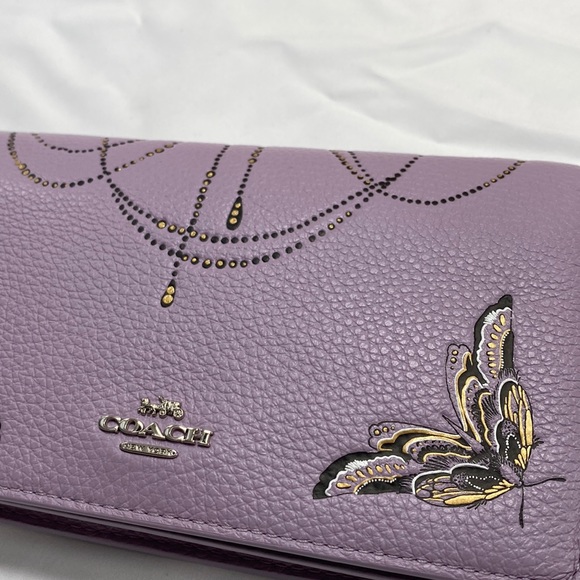 Coach Purse HAYDEN Foldover Crossbody BAG Lilac Purple Tattoo - Picture 6 of 9